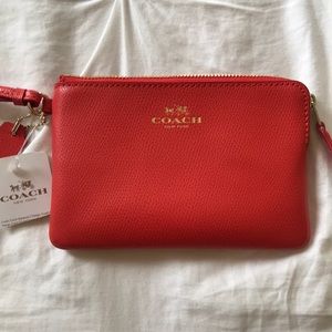 New coach corner wristlet